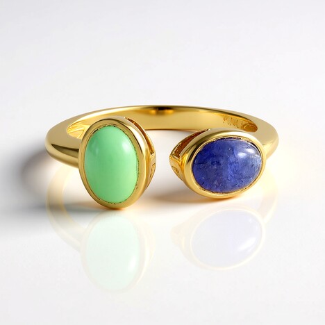 Bague en argent et Chrysoprase (KM by Juwelo)