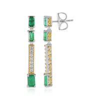 Sambia-Smaragd-Silberohrringe (Gems en Vogue)