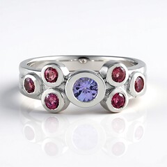 Anello in argento con Tanzanite