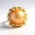 Anello in argento con Perla Mabé Dorata (Gems en Vogue)