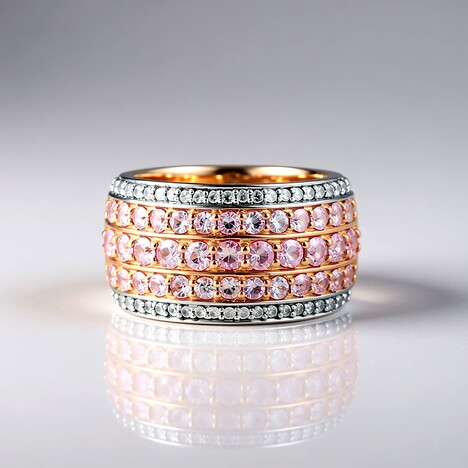 Anello in oro con Zaffiro Rosa (KM by Juwelo)
