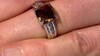 Bague en argent et Quartz cognac