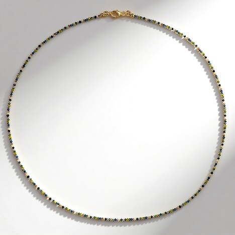 Collana in oro con Diamante Nero