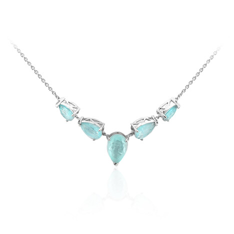 Collier en argent et Quartz bleu pastel