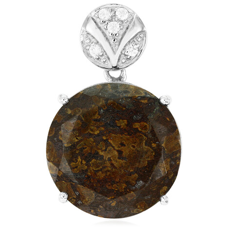 Dinosaurier-Quarz-Silberanhänger