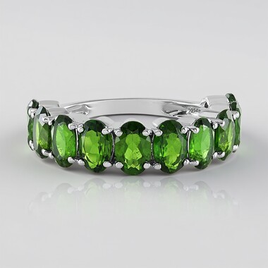 Russian Diopside Silver Ring