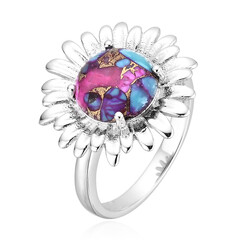 Turquoise Mosaic Silver Ring