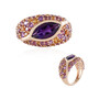 Zilveren ring met een amethist (KM by Juwelo)