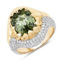 Anello in oro con Tormalina Verde Brasiliana (SUHANA)