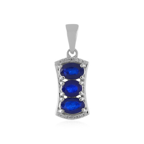Pendentif en argent et Spinelle bleu roi