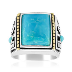 Blauer Kingman Mohave-Türkis-Silberring (Jones Lee)