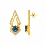 Zilveren oorbellen met Mezezo opalen (de Melo Essence)