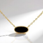 Collana in argento con Onice Nero