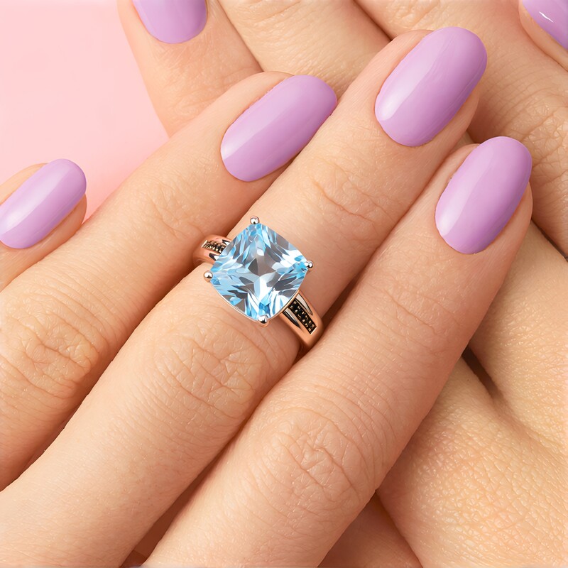 Himmelblauer Topas-Silberring