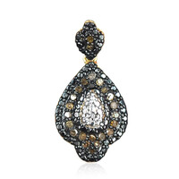 Ciondolo in argento con Diamante Cognac PK