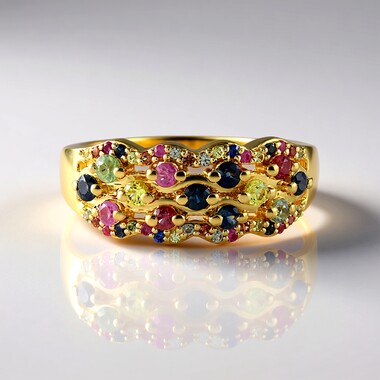 Saphir-Silberring
