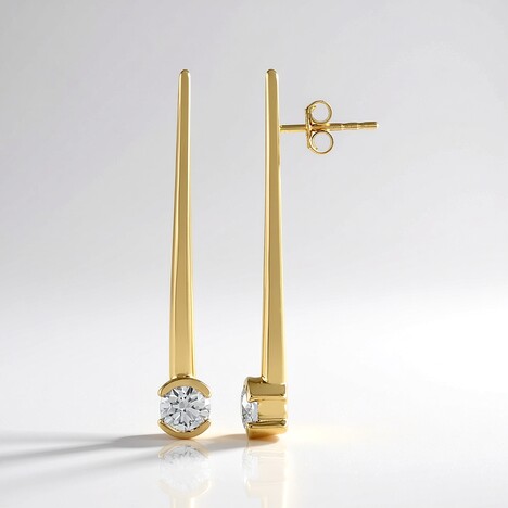 Orecchini in oro con Diamante IF (G) (de Melo Gold)