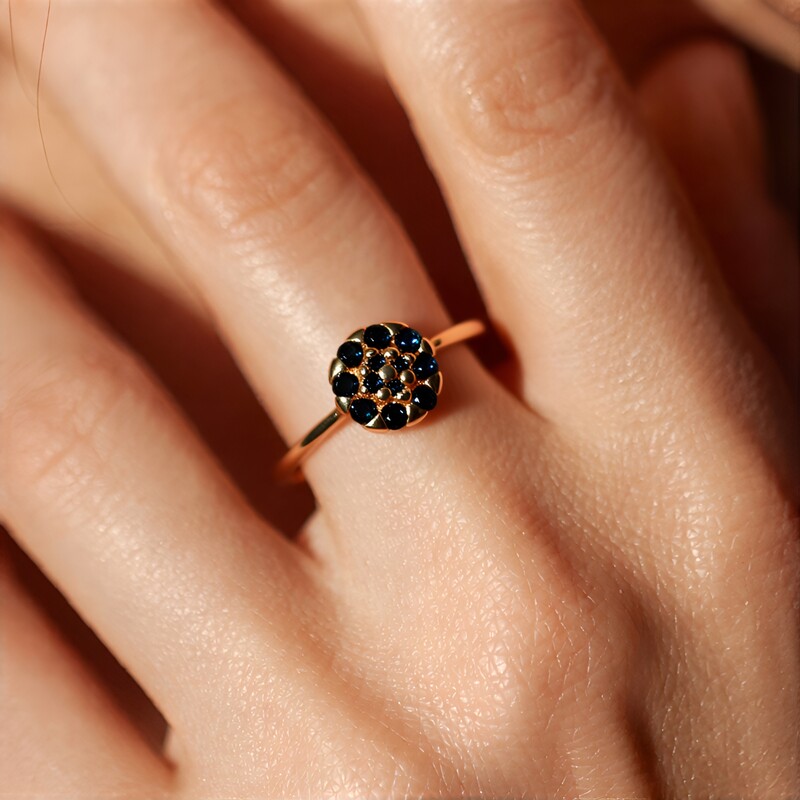 Fancy-Diamant-Silberring