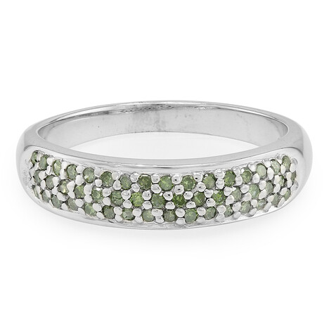 Zilveren ring met Fancy diamanten