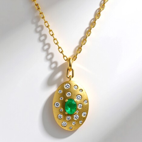 Collana in oro con Smeraldo Colombiano (CIRARI)