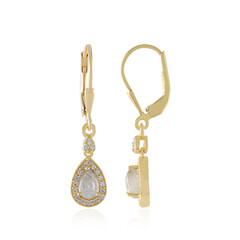 Orecchini in argento con Labradorite rosa Maniry