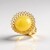 Anello in argento con Ambra Milky Baltica (dagen)