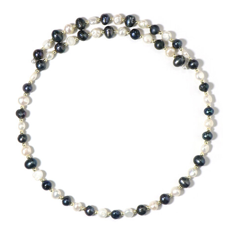 Süßwasserzuchtperlen-Stahlhalsreif (Riya)