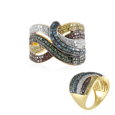 Bague en argent et Diamant I3 (J)