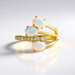 Anello in argento con Opale di Welo