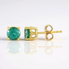 Orecchini in argento con Topazio Cayman (Gems en Vogue)