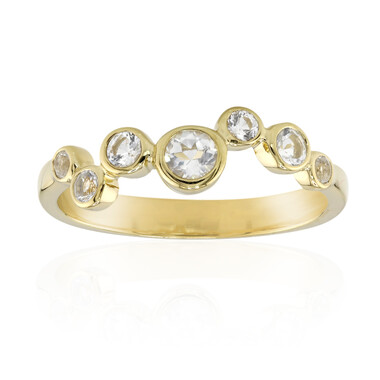 Anello in argento con Topazio Bianco