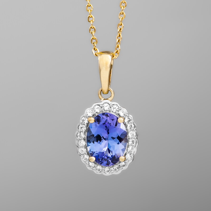 Ciondolo in oro con Tanzanite