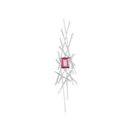 Pinkfarbener Topas-Silberanhänger (MONOSONO COLLECTION)