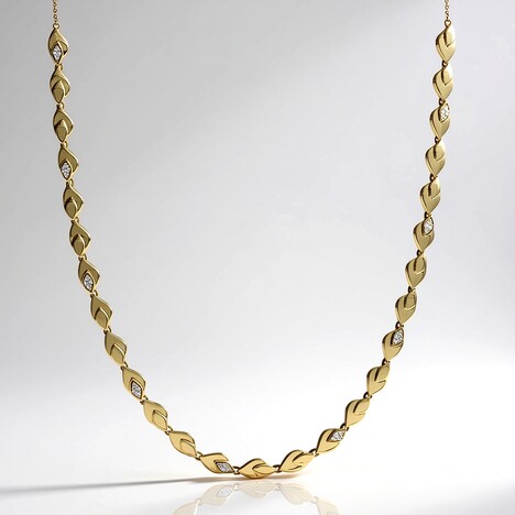 Collana in oro con Diamante SI2 (H) (de Melo)