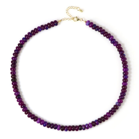 Purpurfarbener Quarz-Silberhalskette