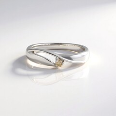 Anello in argento con Diamante Champagne I2
