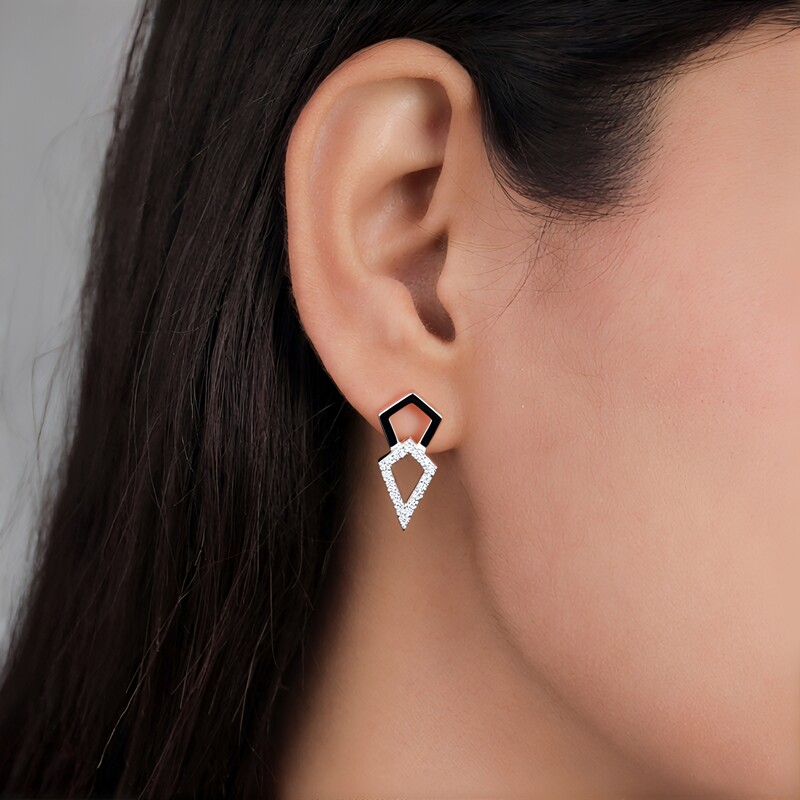 Pendientes en plata con Zircón