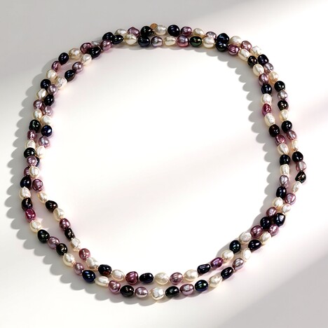 Collana in argento con Perla d'Acqua Dolce Bianca (TPC)