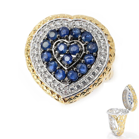 Blue Sapphire Silver Ring (Gems en Vogue)