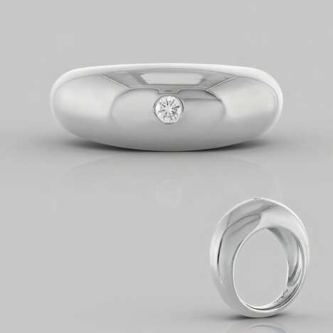 Anello in argento con Diamante I2 (H) (de Melo Essence)