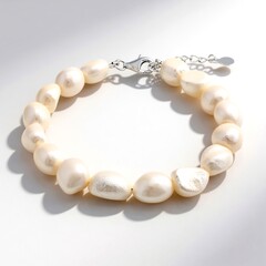 Bracciale in argento con Perla d'Acqua Dolce Bianca