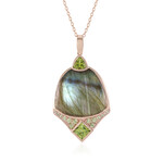 Collana in argento con Labradorite Verde Maniry (KM by Juwelo)
