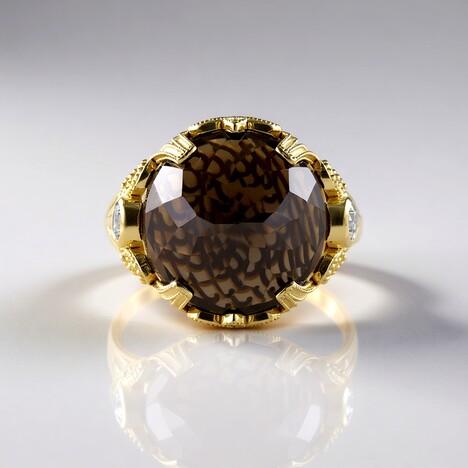 Anello in argento con Quarzo Fumè (Dallas Prince Designs)