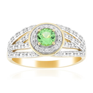 AAA-Kenianischer Tsavorit-Goldring