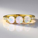 Bague en argent et Opale Welo