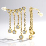 Boucles d'oreilles en argent et Zircon (M de Luca)