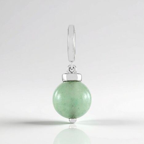 Ciondolo in argento con Avventurina Verde (MONOSONO COLLECTION)