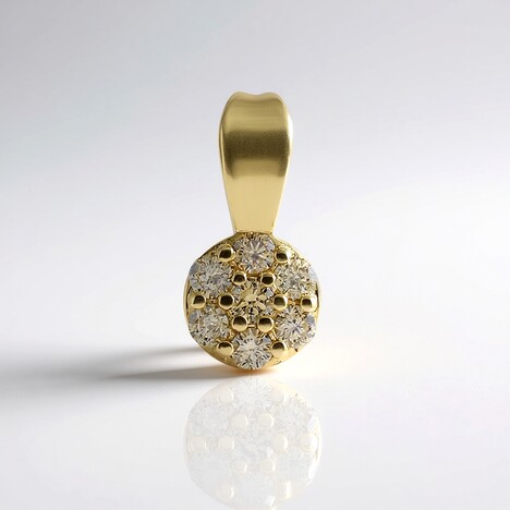 Ciondolo in oro con Diamante Champagne I2 (de Melo Gold)