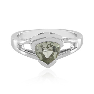 Bague en argent et Améthyste verte