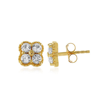 Pendientes en plata con Topacio blanco